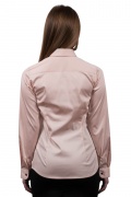 Bluza dama office culoare roz cu maneca lunga