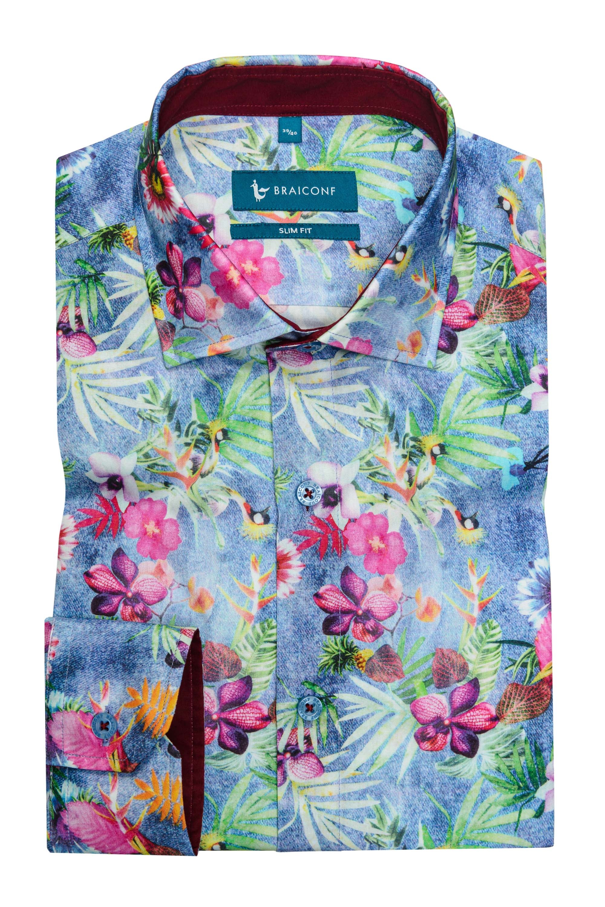 phenomenon Southwest London Camasa casual croita cu tipar cambrat, din tesatura de bumbac cu printuri  multicolore | Braiconf